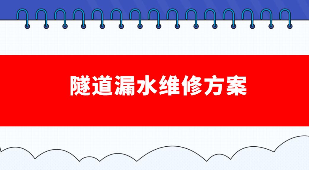 隧道漏水維修方案及隧道防滲養護方法