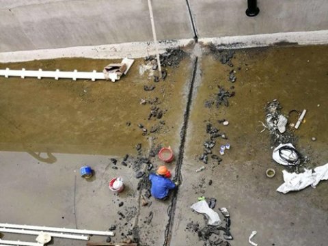 漯河市污水处理厂污水池防水堵漏施工案例