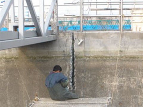 开封新区污水处理厂污水池防水堵漏施工案例